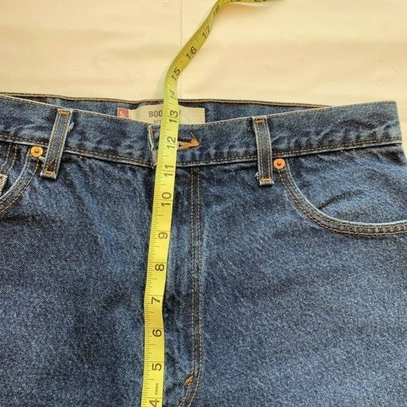Levi's 517 Boot Cut Jeans Mens 36x30 Dark Blue Denim Red Tab - Picture 12 of 12
